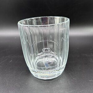 Crown Royal Von Pok Etched Logo Whiskey Glass Drink Barware Made in Italy